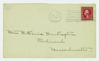 Letter from Jean Scobie Davis to Katharine Huntington,     July 13, 1913