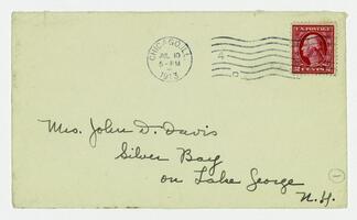 Letter from Jean Scobie Davis to her mother, July 10,     1913