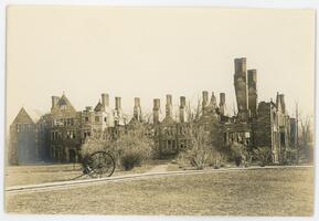 Denbigh Hall after the fire of 1902