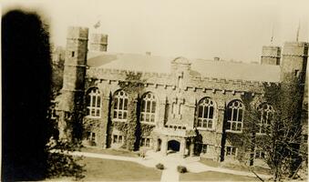 Front view of Thomas Great Hall
