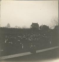 Spectators at the hockey field