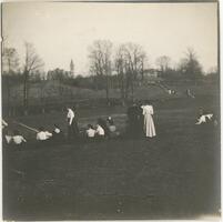 Spectators at the hockey field