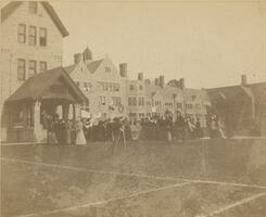 Tennis match in Merion Green