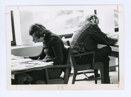 Students studying in Canaday Library