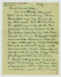 Letter from Nathalie Gookin to her mother, January 29,     1917