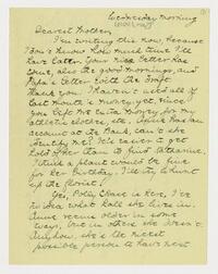Letter from Nathalie Gookin to her mother, November 01,     1916