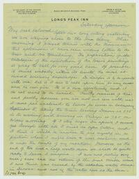 Letter from Frederick Gookin to his wife, August 26,     1917