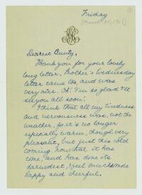 Letter from Nathalie Gookin to her aunt, March 30,     1917
