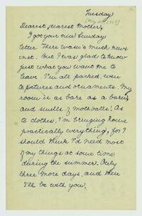 Letter from Nathalie Gookin to her mother, May 29,     1917