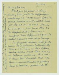 Letter from Nathalie Gookin to her mother, March 13,     1917