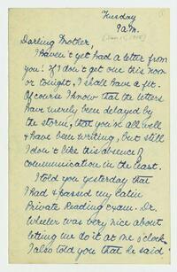 Letter from Nathalie Gookin to her mother, January 15,     1918