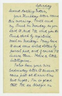 Letter from Nathalie Gookin to her mother, December 15,     1917