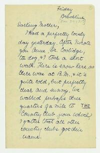 Letter from Nathalie Gookin to her mother, November 30,     1917