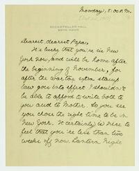 Letter from Nathalie Gookin to her father, October 22,     1917