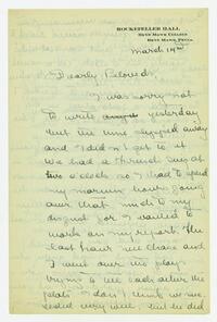 Letter from Helen Calder Robertson to her family, March     14, 1916