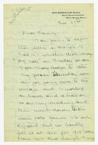 Letter from Helen Calder Robertson to her family,     February 27, 1916