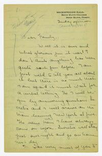 Letter from Helen Calder Robertson to her family, March     17, 1913