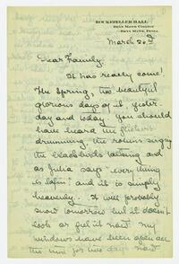 Letter from Helen Calder Robertson to her family, March     26, 1916