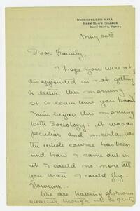 Letter from Helen Calder Robertson to her family, May     20, 1914
