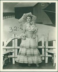 Oklahoma! : character portrait of Celeste Holm as Ado Annie Carnes