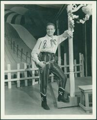 Oklahoma! : character portrait of Alfred Drake as Curly