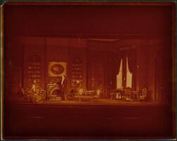 Jane Eyre : wide view of set for Rochester's house, featuring Katharine Hepburn and Dennis Hoey