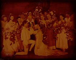 As You Like It : close view of the wedding scene, featuring William Prince and Katharine Hepburn at center