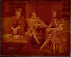 The Philadelphia Story : Van Heflin as Mike Connor, Shirley Booth as Liz Imbrie, and Katharine Hepburn as Tracy Lord