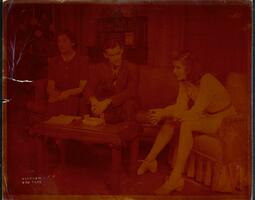 The Philadelphia Story : Vera Allen as Margaret Lord, Dan Tobin as Sandy Lord, and Katharine Hepburn as Tracy Lord