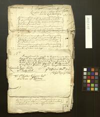 Legal and financial papers signed by various members of the Langhams