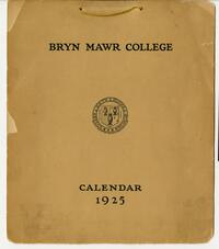 Bryn Mawr College calendar, 1925