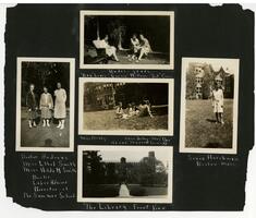 Scrapbook page showing students from the Bryn Mawr Summer School for Women Workers in Industry