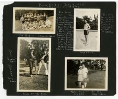 Scrapbook page showing students from the Bryn Mawr Summer School for Women Workers in Industry