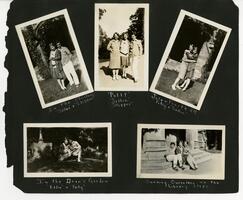 Scrapbook page showing students from the Bryn Mawr Summer School for Women Workers in Industry