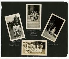 Scrapbook page showing students from the Bryn Mawr Summer School for Women Workers in Industry