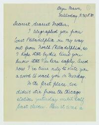 Letter from Nathalie Gookin to her mother, January 04,     1919