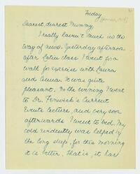 Letter from Nathalie Gookin to her mother, November 22,     1918