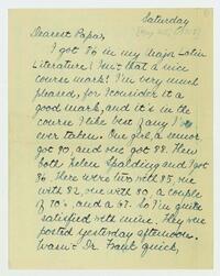 Letter from Nathalie Gookin to her father, May 25,     1918