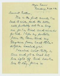 Letter from Nathalie Gookin to her mother, September 30,     1918