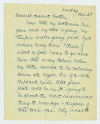 Letter from Nathalie Gookin to her mother, November 24,     1918