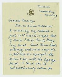 Letter from Nathalie Gookin to her mother, September 24,     1919