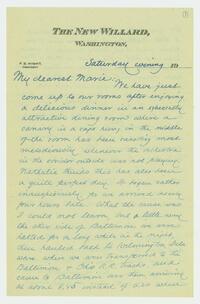 Letter from Frederick Gookin to his wife, September 28,     1919