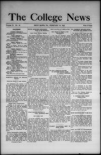 College news, February 10, 1916