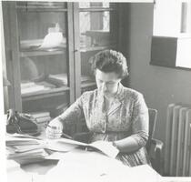 Brunilde S. Ridgway in her office