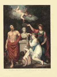 Asculapius, Flora, Ceres and Cupid