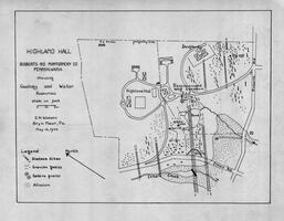 Highland Hall, Research Map, Roberts Road, Montgomery County, Pennsylvania ,showing Geology and Water Resources