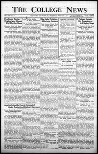 College news, February 9, 1938