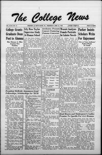 College news, April 16, 1952