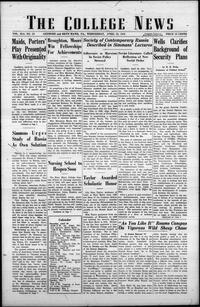College news, April 25, 1945