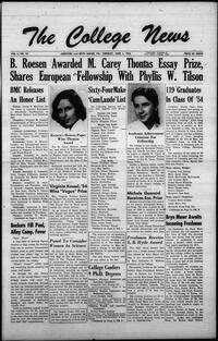 College news, June 1, 1954